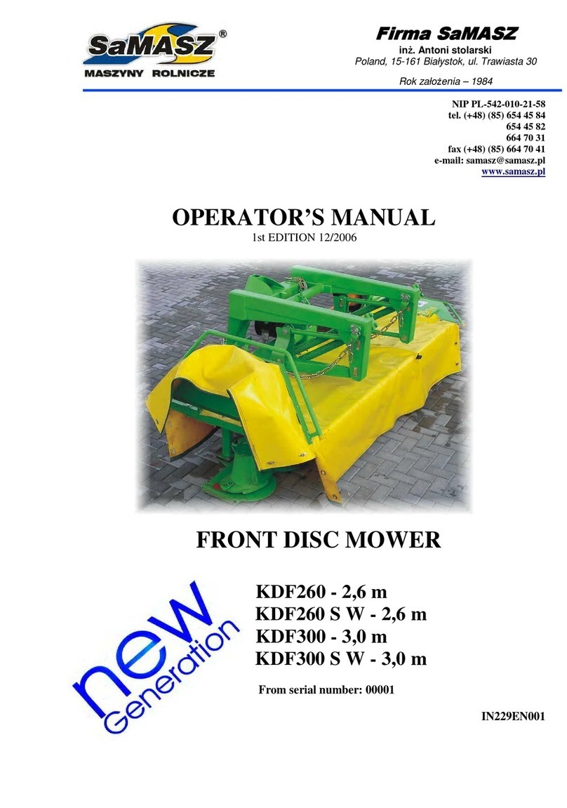 SaMASZ KDF 260 Operator's manual