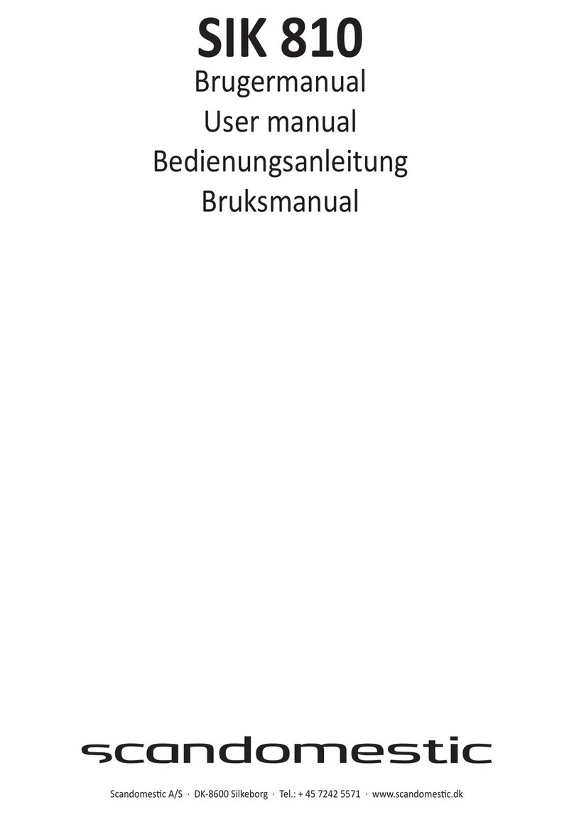 Scandomestic SIK 810 user manual Scandomestic SIK 810 user manual