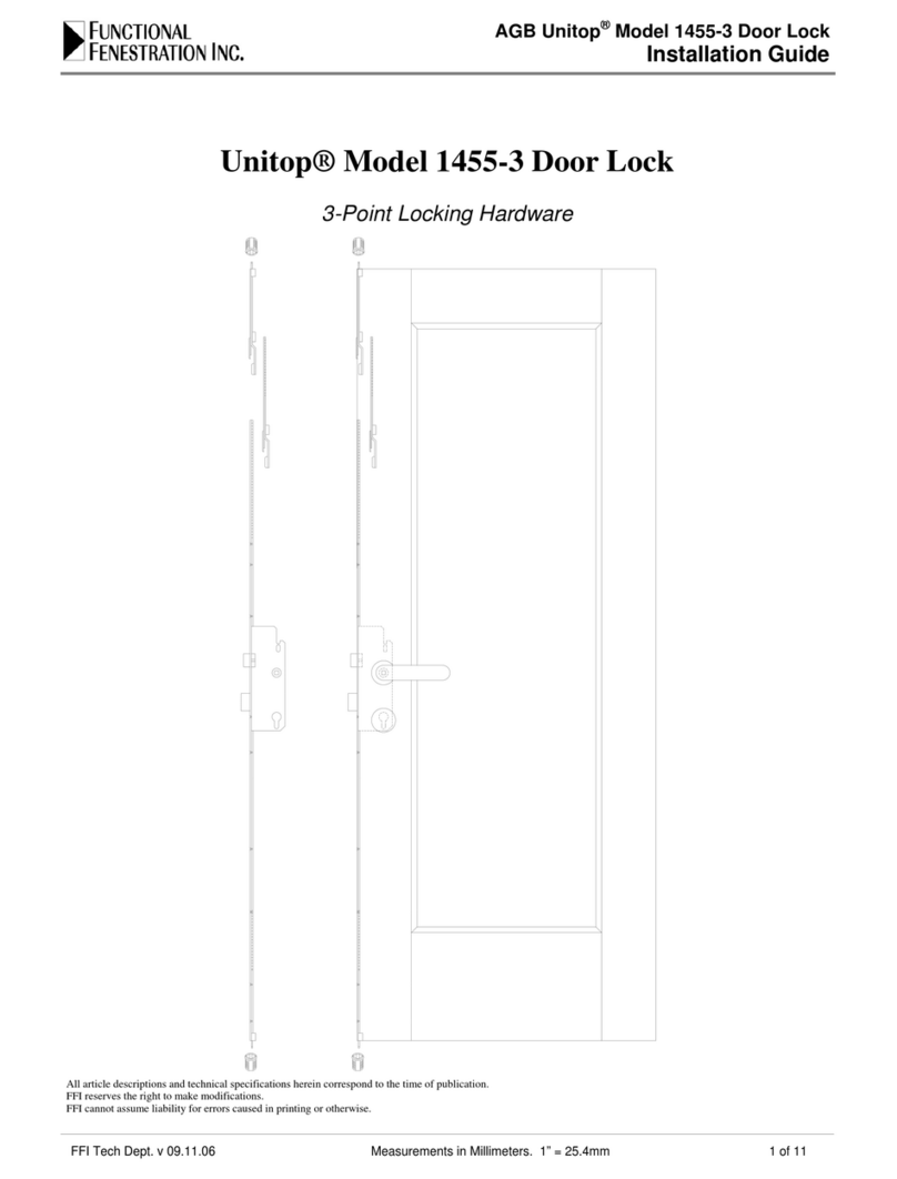 Functional Fenestration AGB Unitop 1455-3 installation guide Functional Fenestration AGB Unitop 1455-3 installation guide