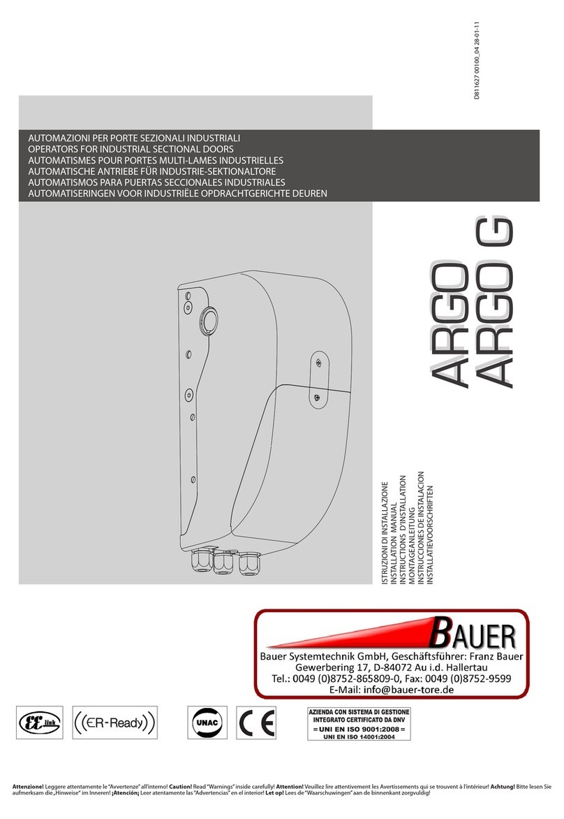 Bauer ARGO installation manual