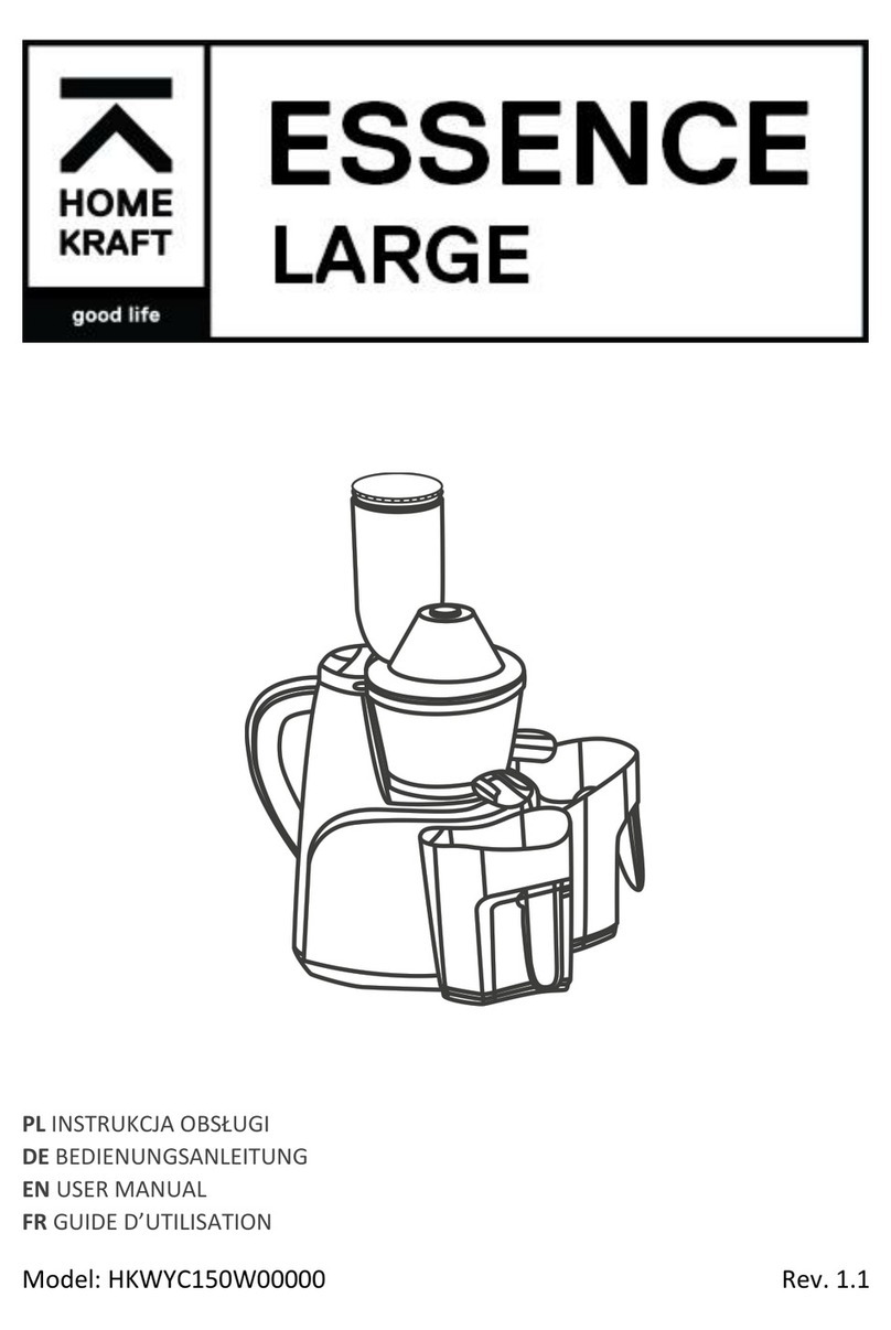 HOMEKRAFT ESSENCE LARGE user manual