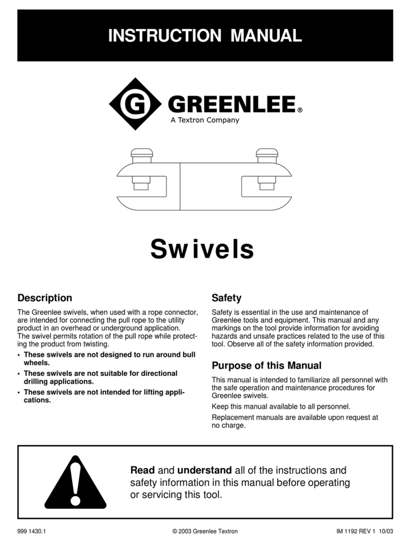 Textron GREENLEE 39106 User manual Textron GREENLEE 39106 User manual