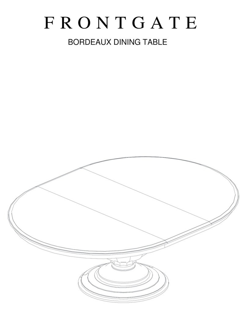 Frontgate BORDEAUX DINING TABLE User manual Frontgate BORDEAUX DINING TABLE User manual