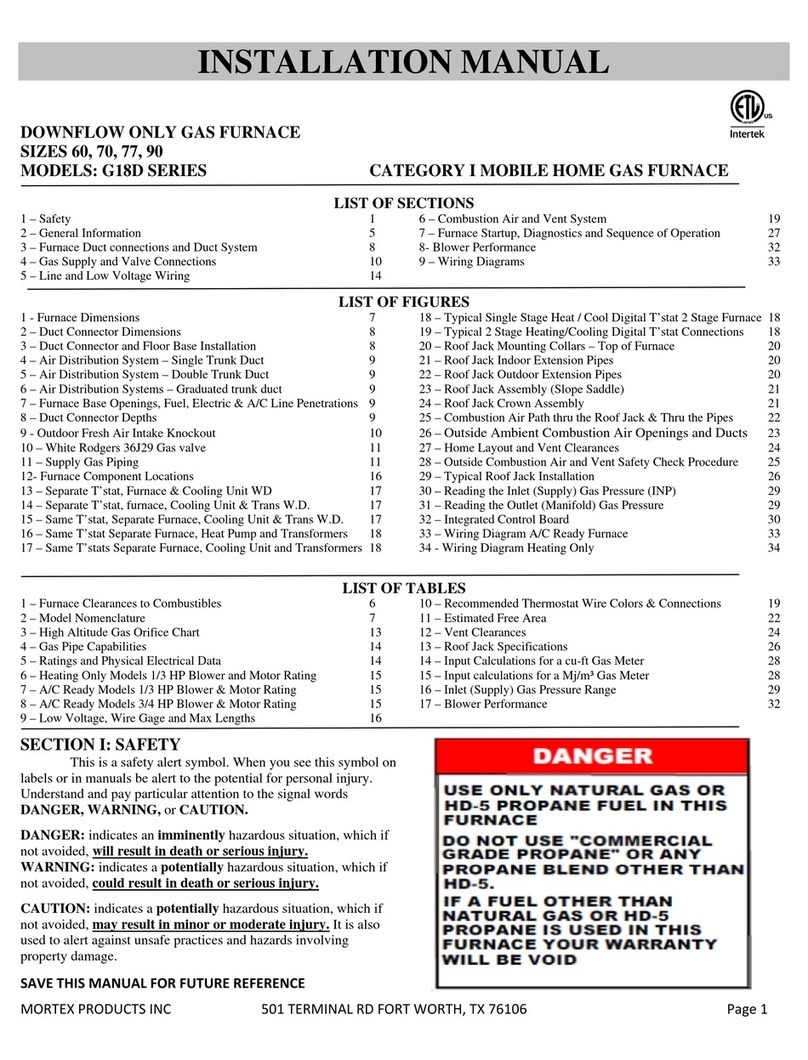MORTEX G18D SERIES User manual
