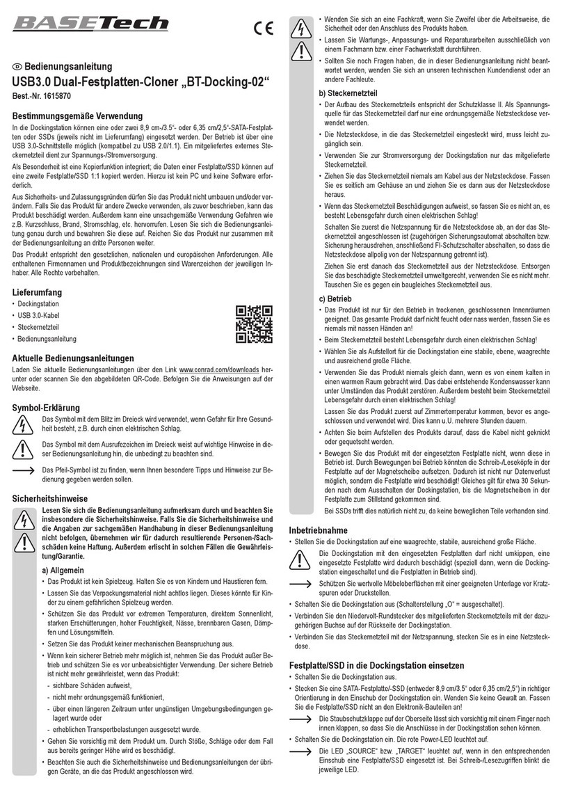BASETech BT-Docking-02 operating instructions