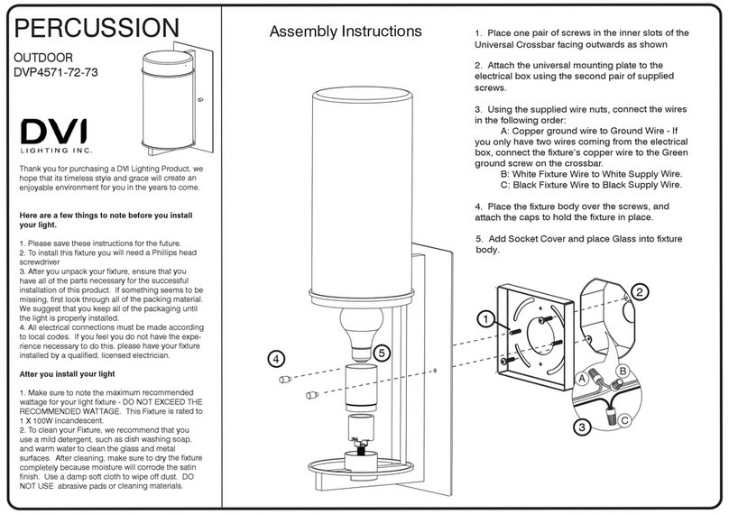 DVI Lighting PERCUSSION DVP4571 Assembly instructions
