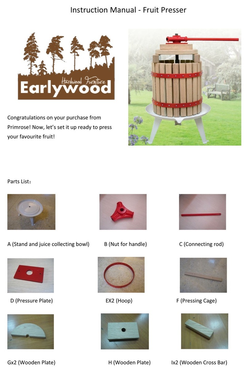 Earlywood Fruit Presser instruction manual