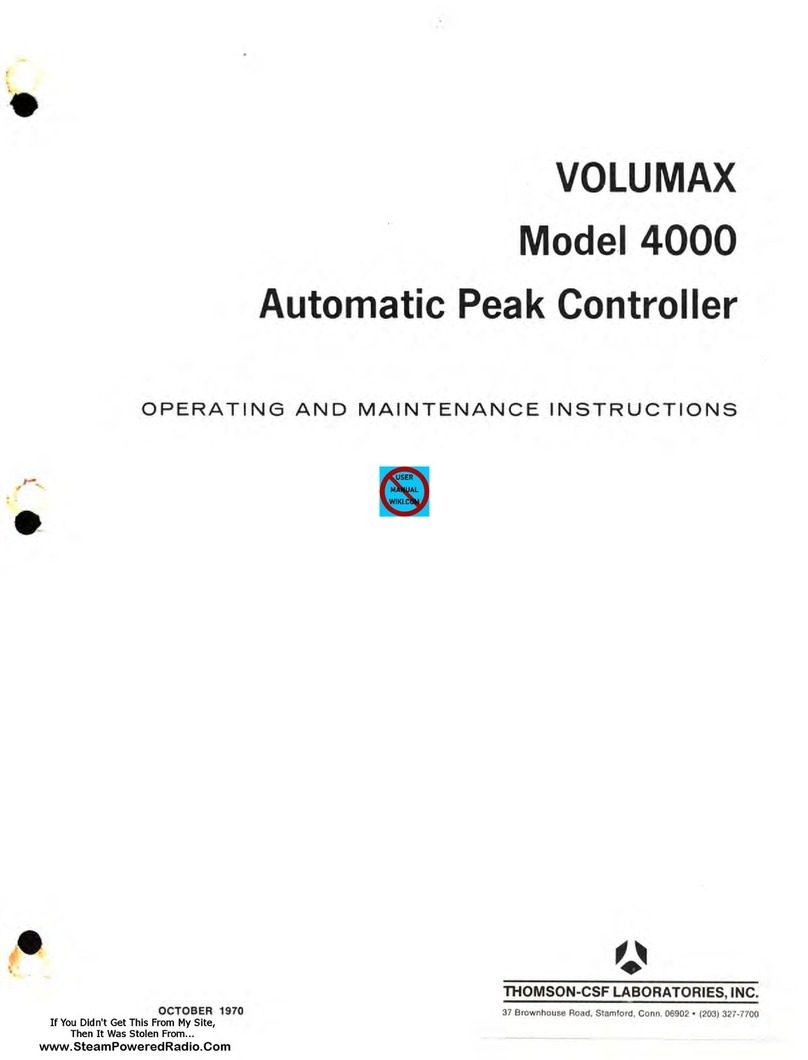 CBS laboratories VOLUMAX 4000 Operating and maintenance instructions CBS laboratories VOLUMAX 4000 Operating and maintenance instructions