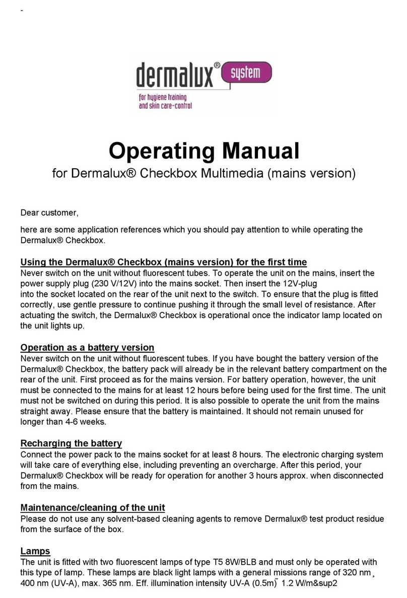Dermalux Checkbox operating manual