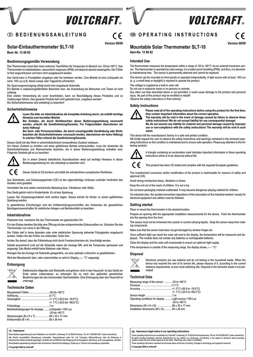 VOLTCRAFT SLT-10 User manual