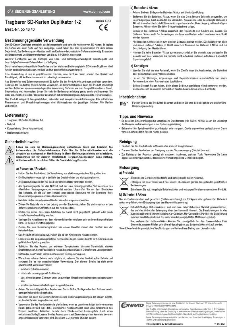 Conrad 55 43 40 User manual