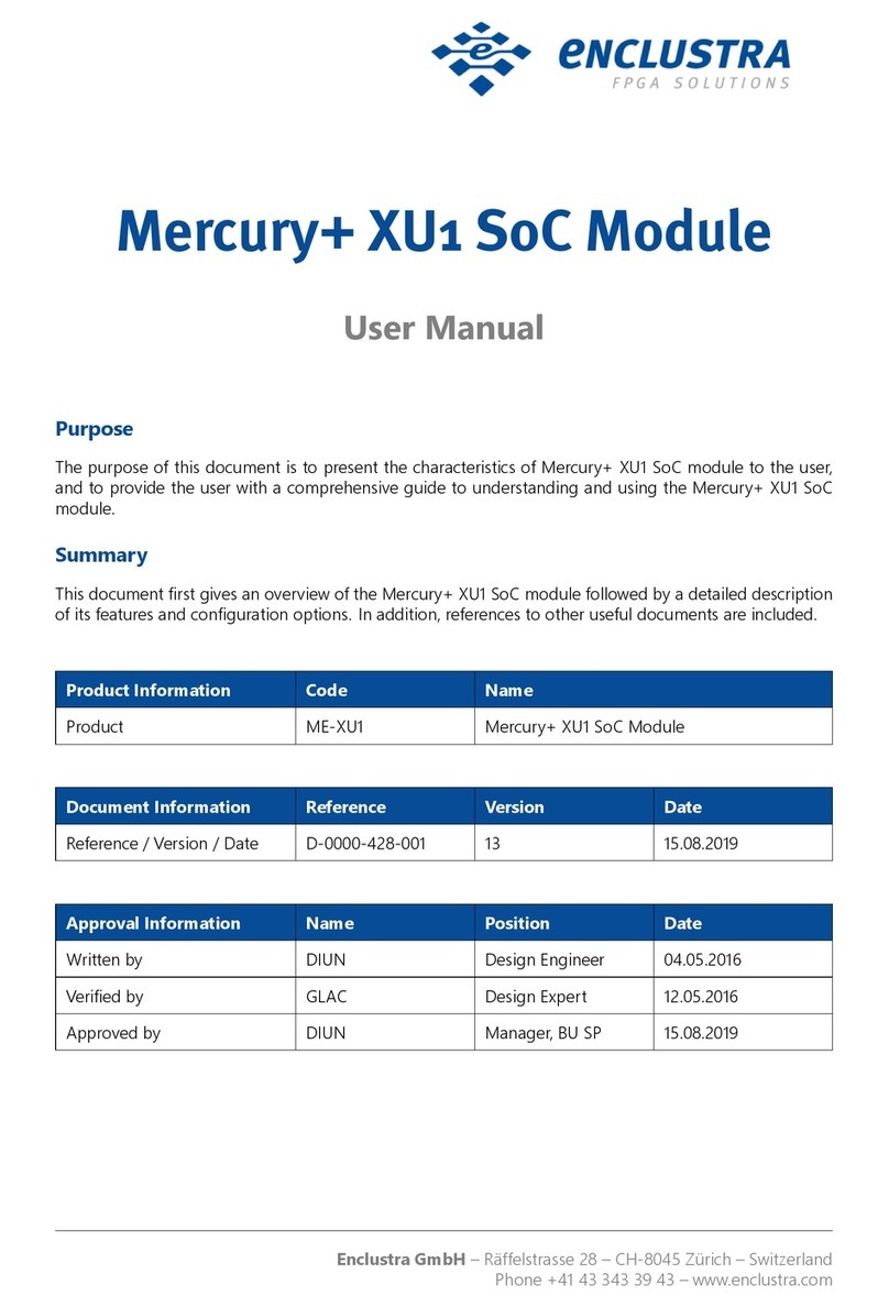 Enclustra Mercury+ XU1 user manual