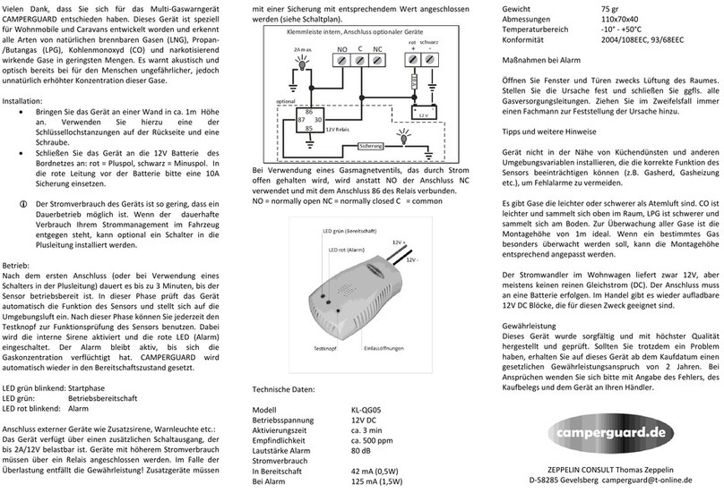 CAMPERGUARD KL-QG05 quick start guide