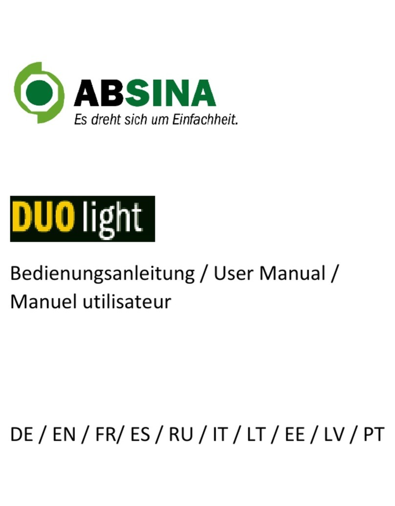 ABSINA Duo Light 2001 user manual
