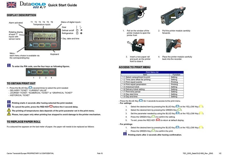 Datacold 600 R User manual