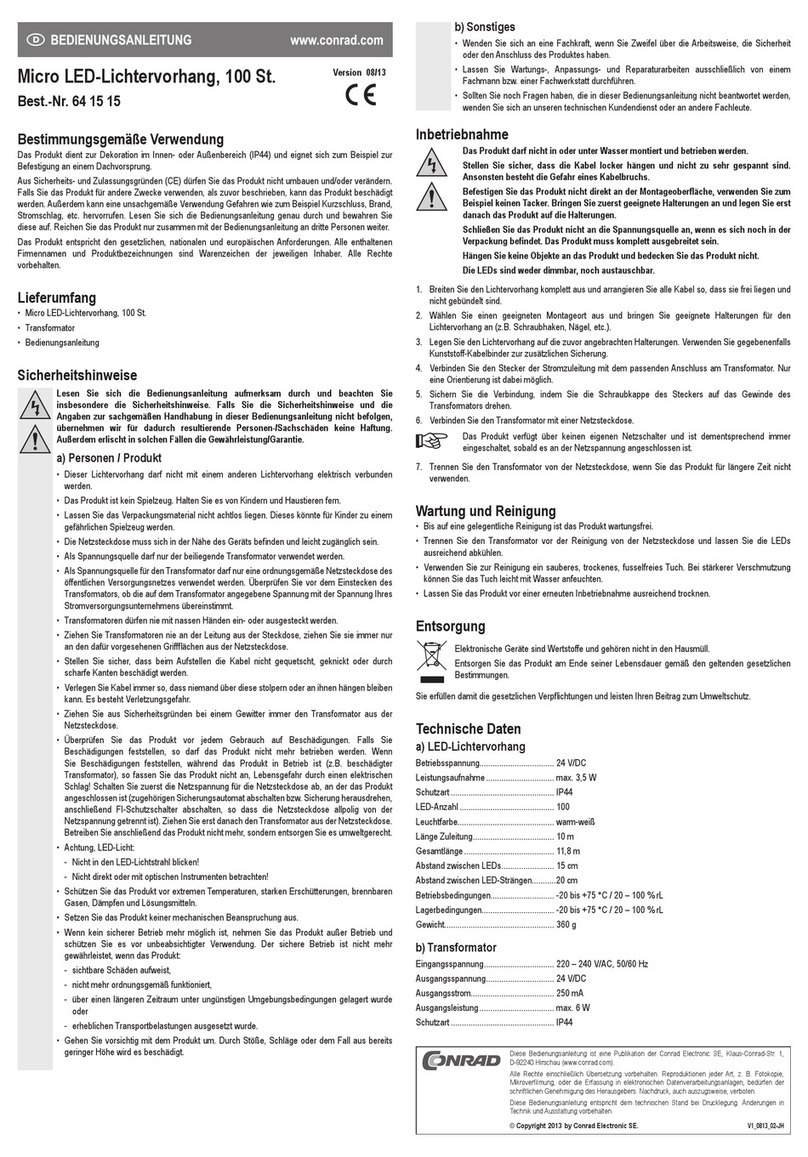 Conrad 641515 operating instructions
