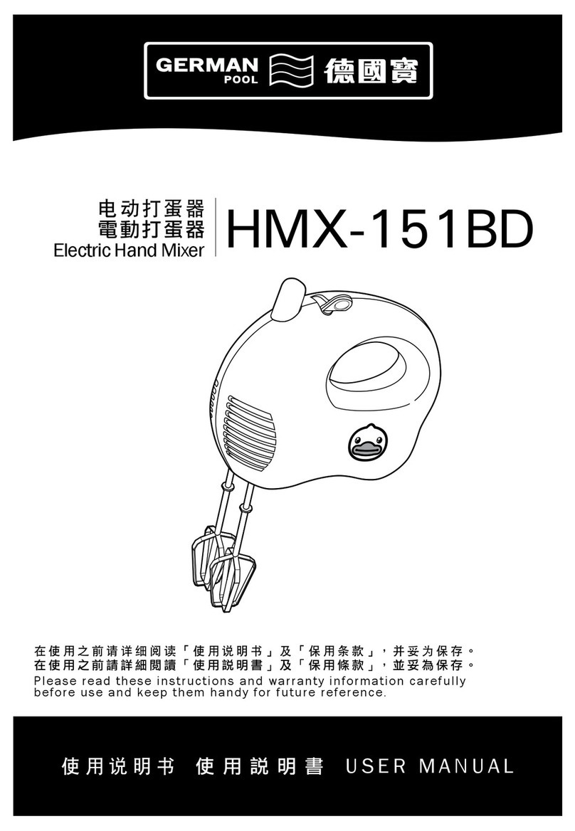 German pool HMX-151BD user manual