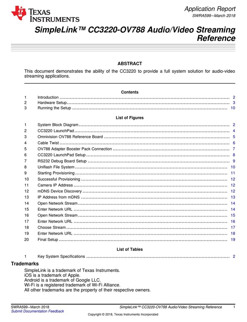 Texas Instruments SimpleLink CC3220-OV788 Application report