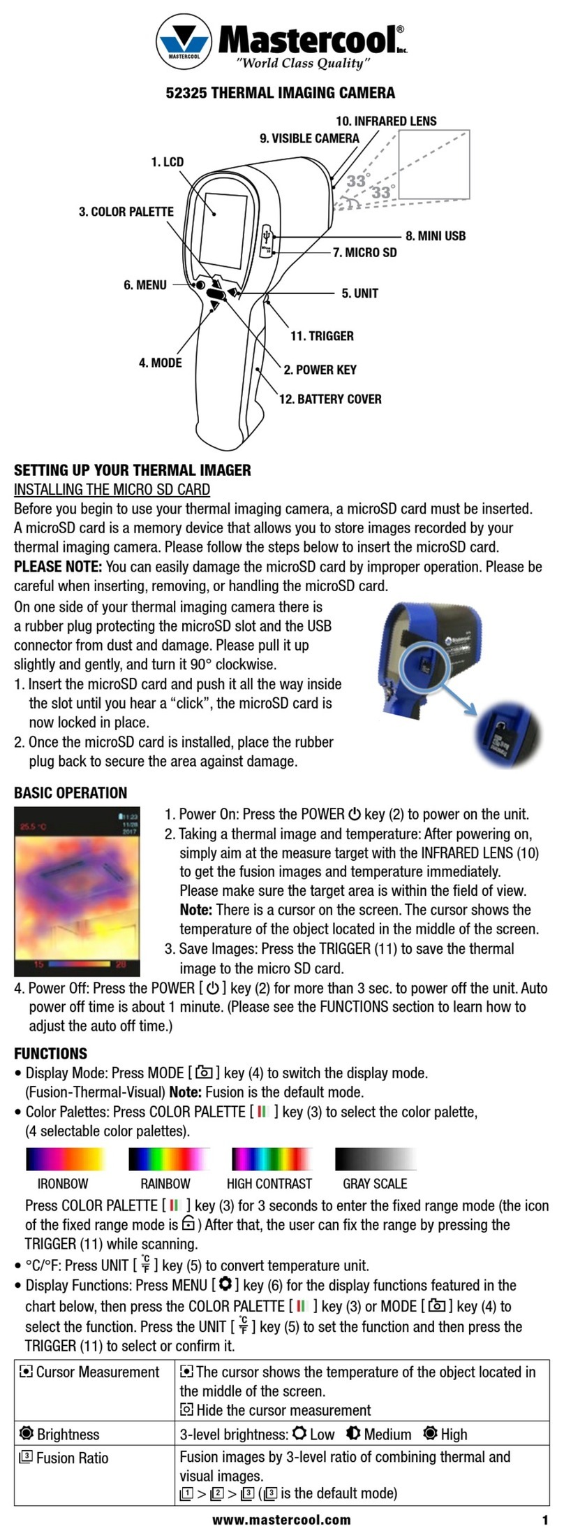 Master cool 52325 User manual