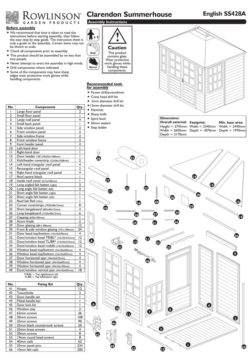 Rowlinson Clarendon Assembly instructions