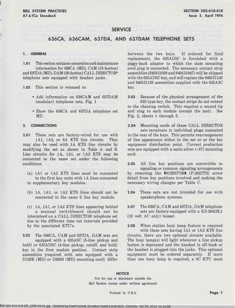 AT&T 636CA Assembly instructions