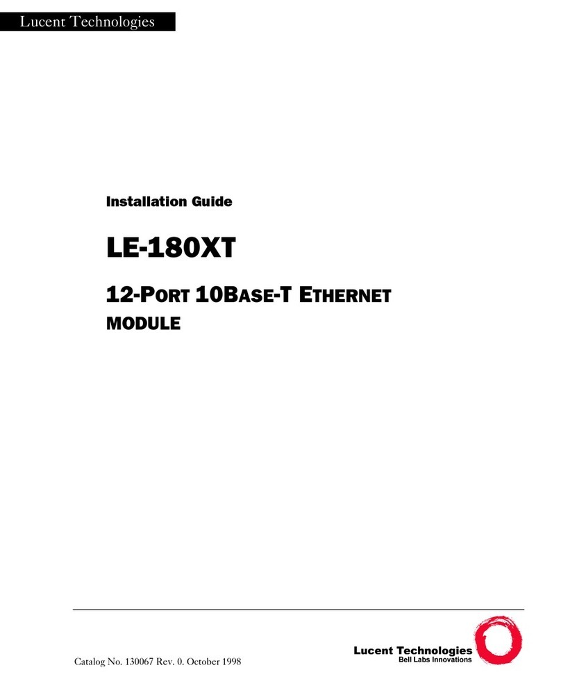 Lucent Technologies LE-180XT installation guide