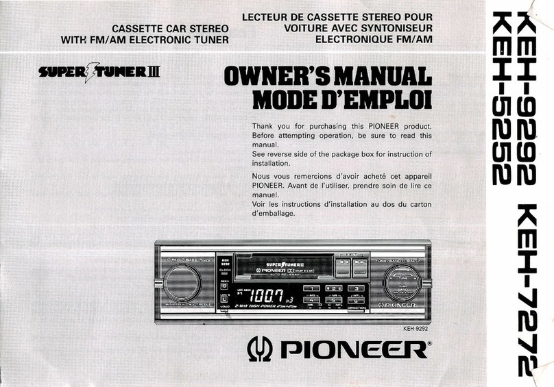 Pioneer SUPER TUNER III KEH-9292 User manual Pioneer SUPER TUNER III KEH-9292 User manual