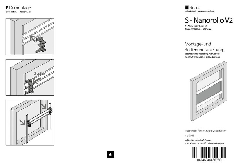 Rollos S-Nanorollo V2 Assembly and operating instruction