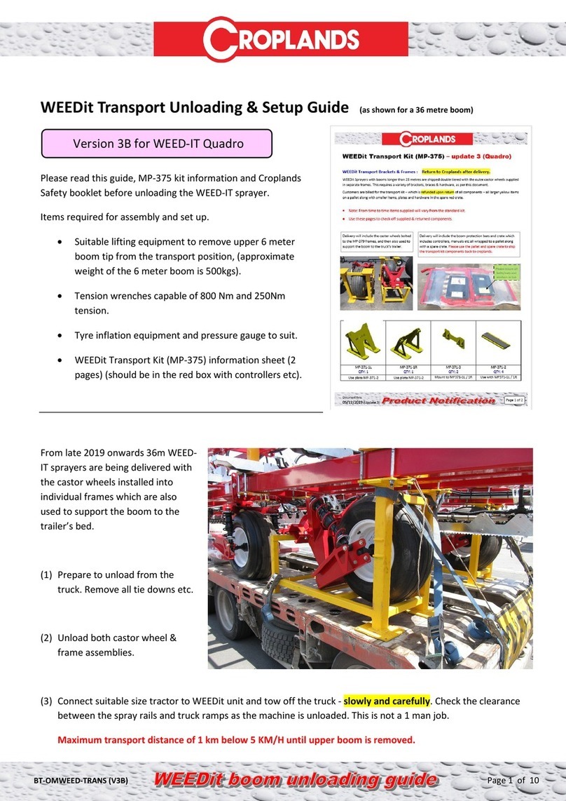 Croplands WEED-IT Quadro Transport Unloading & Setup Guide Croplands WEED-IT Quadro Transport Unloading & Setup Guide