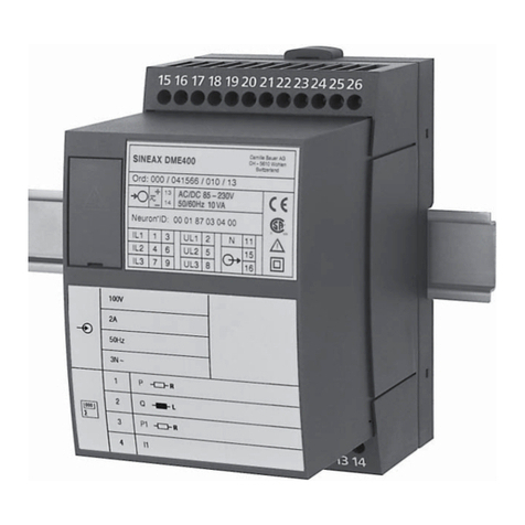 Camille Bauer SINEAX DME 400 Series User manual
