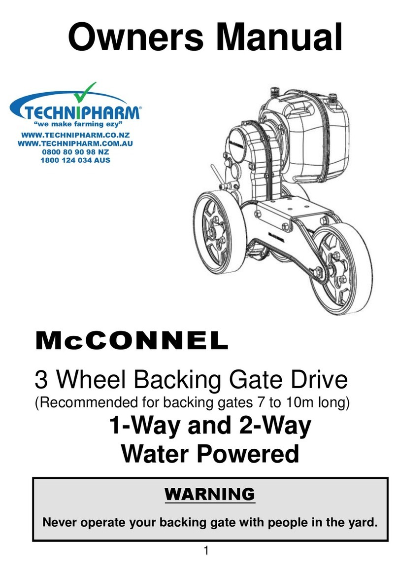 McConnel 3 Wheel Backing Gate Drive owner's manual