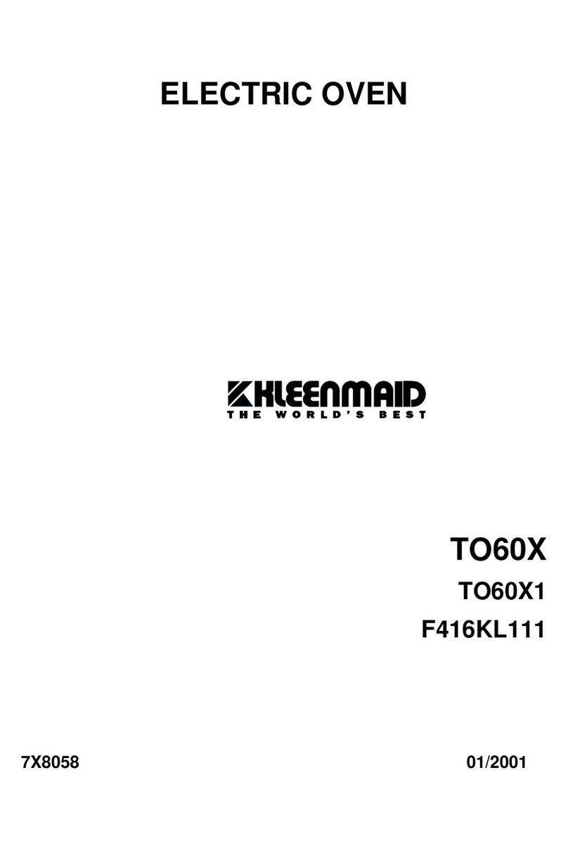 Brandt Kleenmaid TO60X Owner's manual