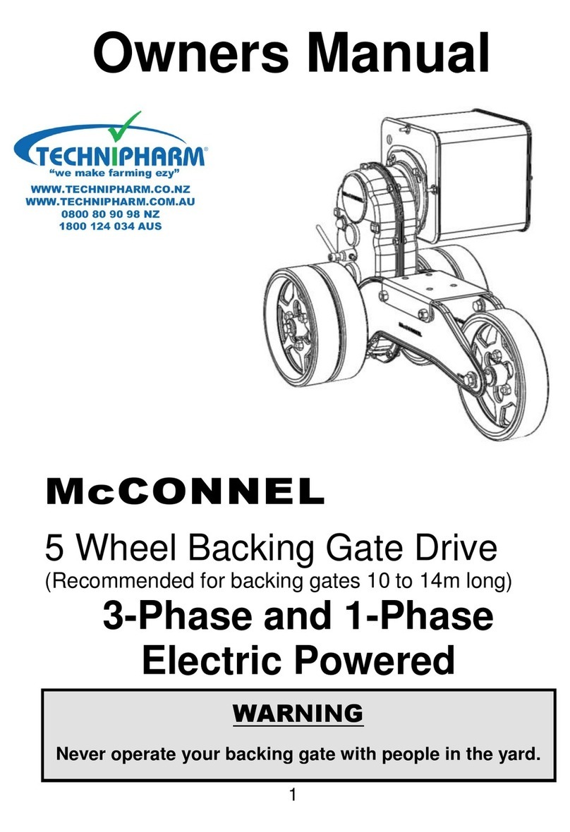 McConnel 5 Wheel Backing Gate Drive owner's manual