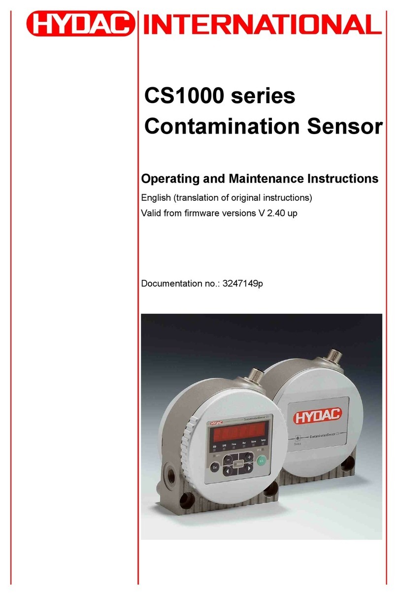 HYDAC International CS1000 Series Operating and maintenance manual
