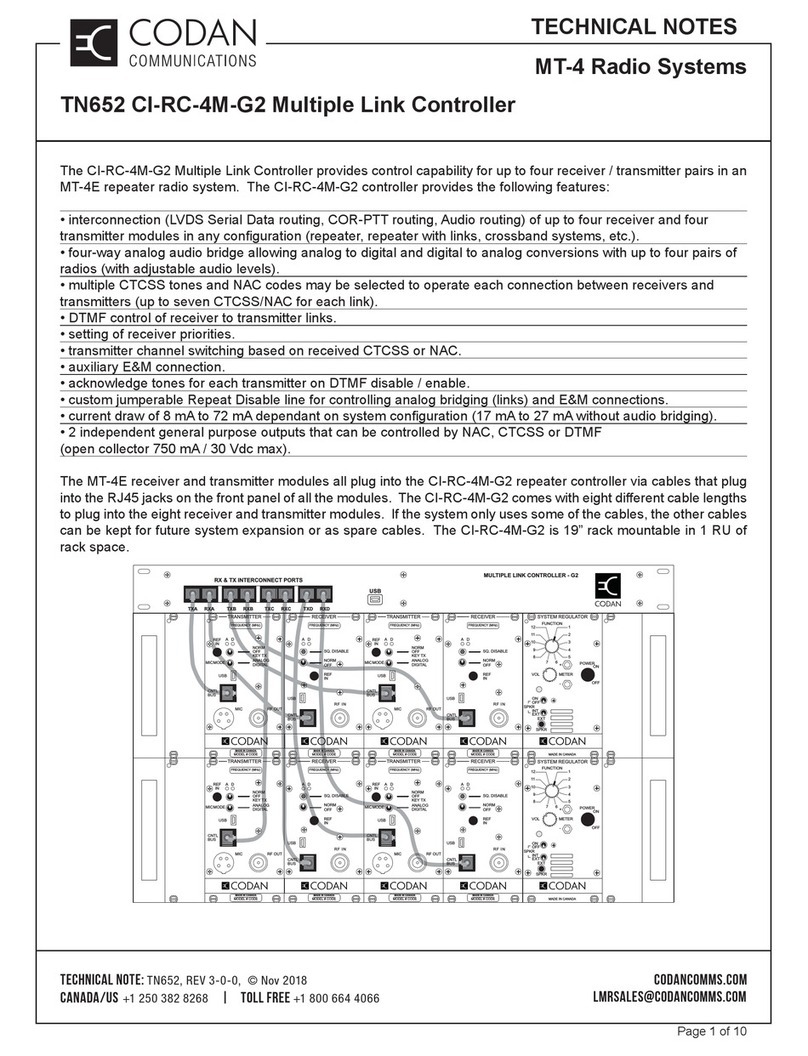 Codan CI-RC-4M-G2 Technical notes