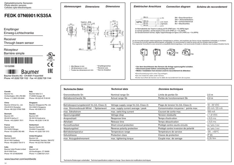 Baumer FEDK 07N6901/KS35A User manual