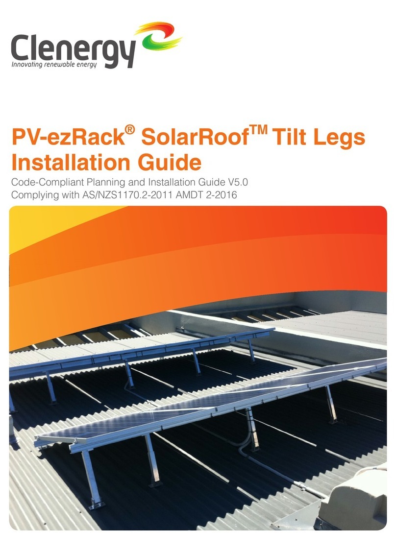 Clenergy PV-ezRack SolarRoof ER-TL-10/15 installation guide Clenergy PV-ezRack SolarRoof ER-TL-10/15 installation guide