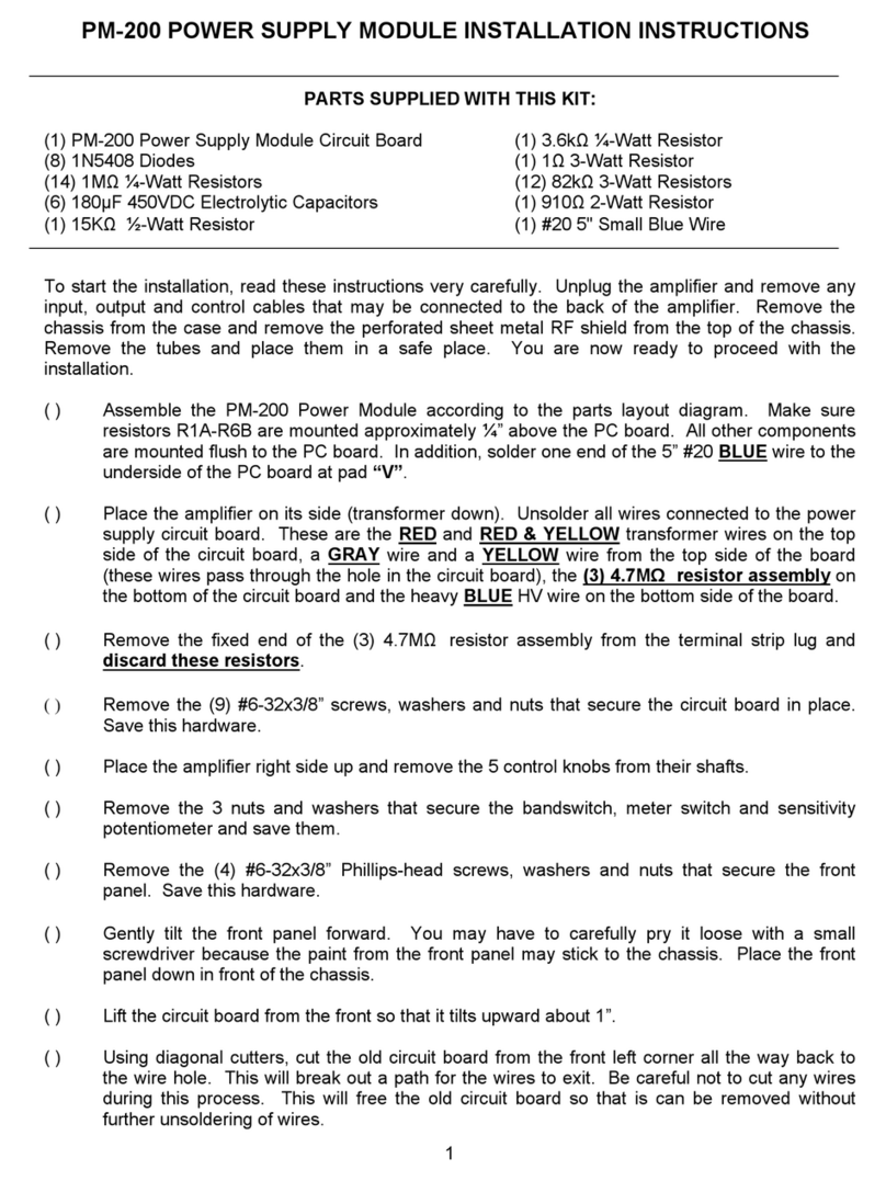 HARBACH ELECTRONICS PM-200 installation instructions