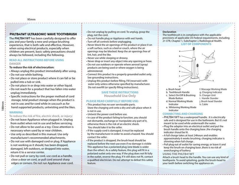 Pyle Ultrasonic Wave PHLTB41WT user manual Pyle Ultrasonic Wave PHLTB41WT user manual
