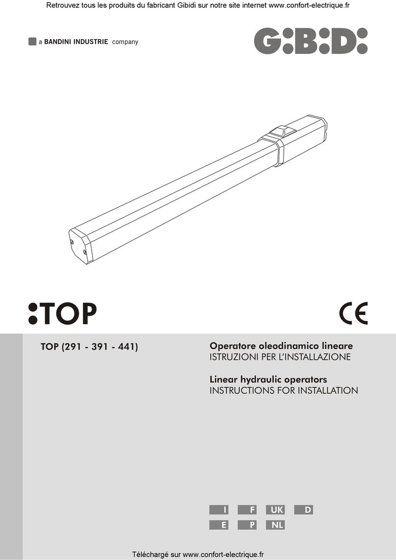 Bandini Gibidi TOP 291 Instructions for installation