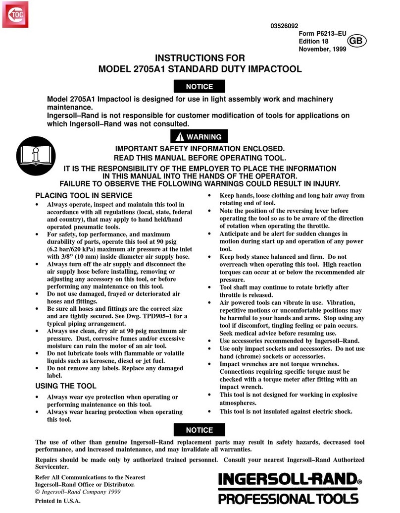 Ingersoll-Rand 2705A1 instructions