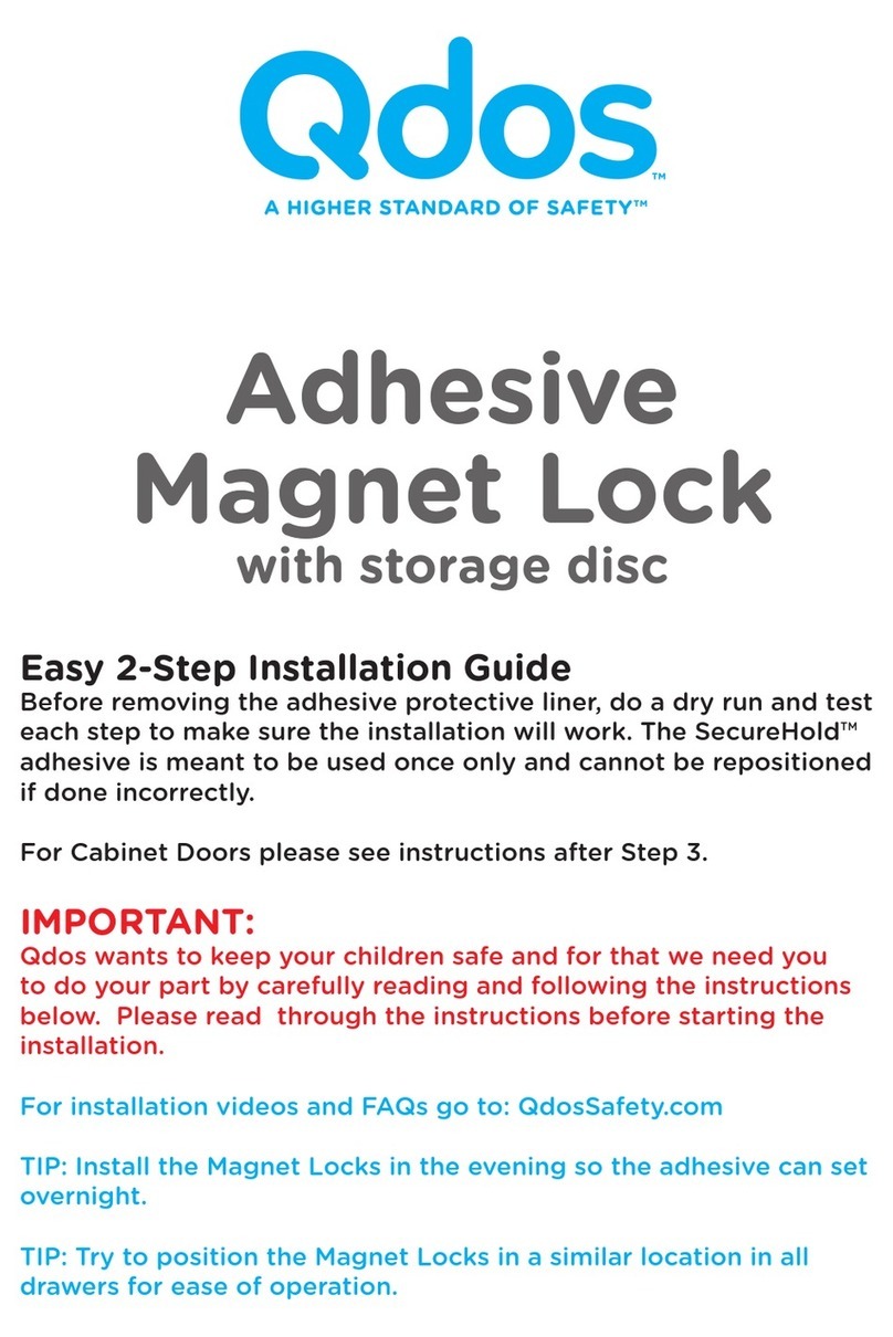 Qdos Adhesive Magnet Lock Easy installation guide