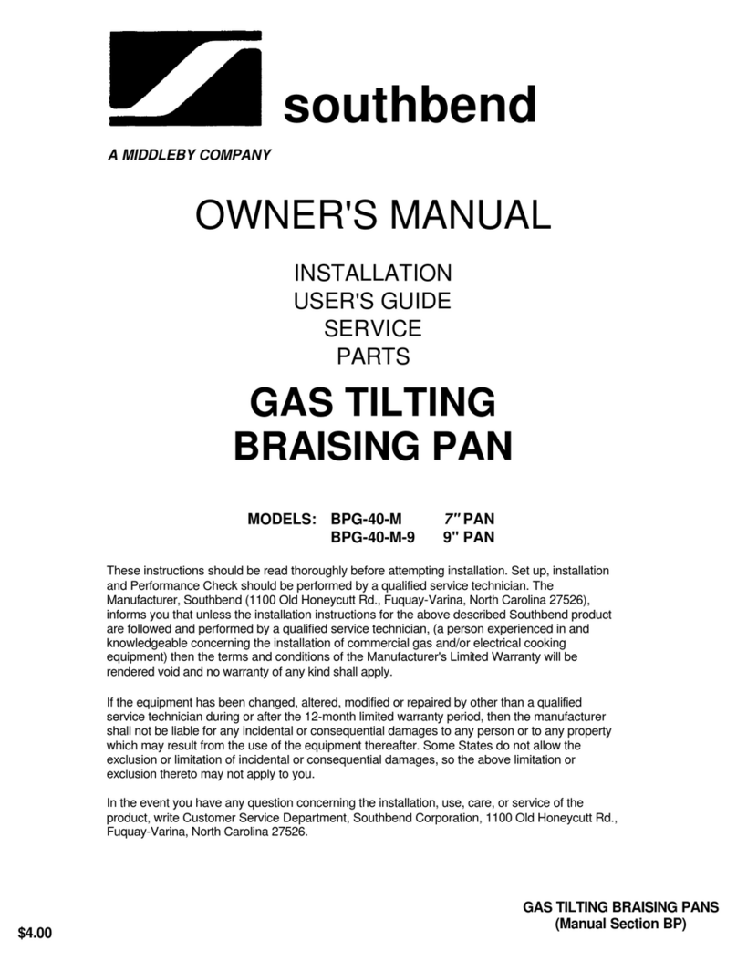 Middleby Southbend BPG-40-M owner's manual