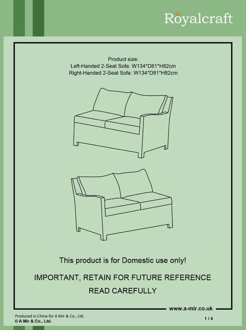 Royalcraft Weather-Shield Lisbon Modular Sofa Assembly instructions