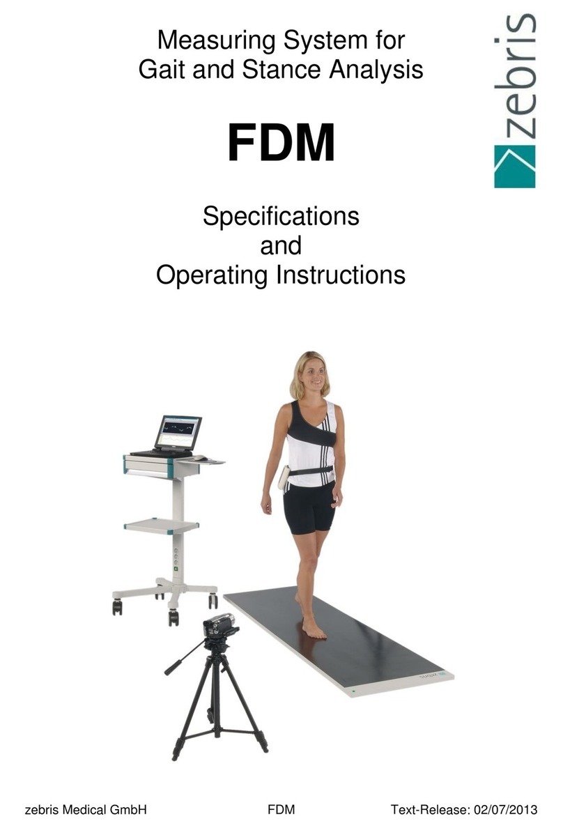 zebris FDM Series Operating instructions