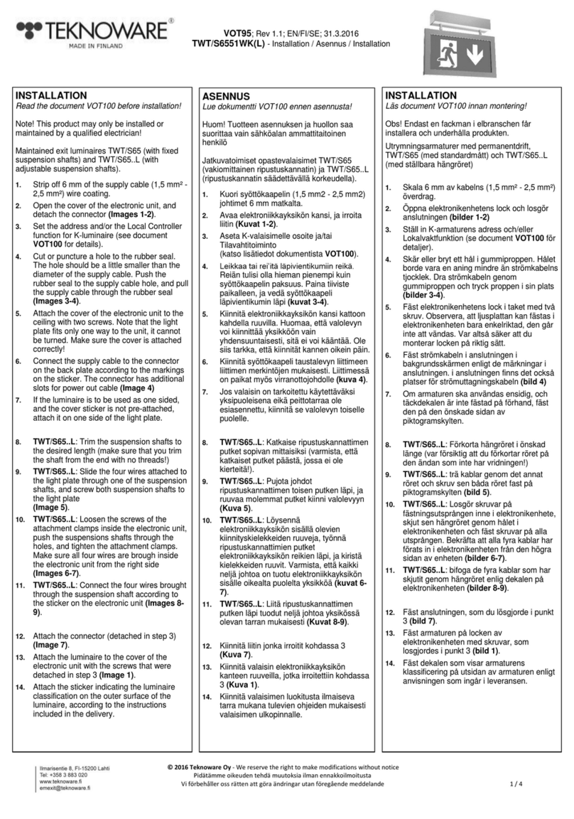 Teknoware TWT/S65 L Series User manual Teknoware TWT/S65 L Series User manual