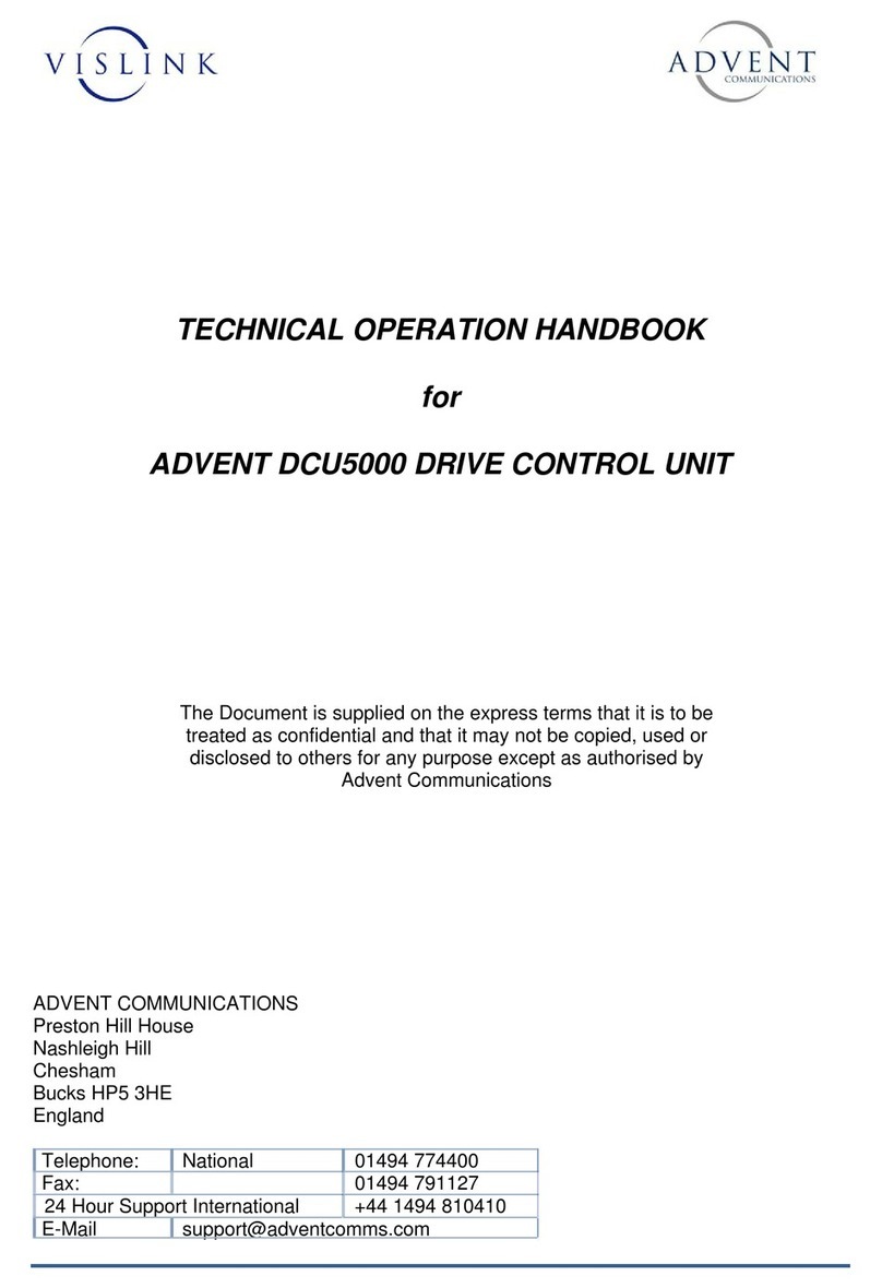 Vislink ADVENT DCU5000 Operation handbook