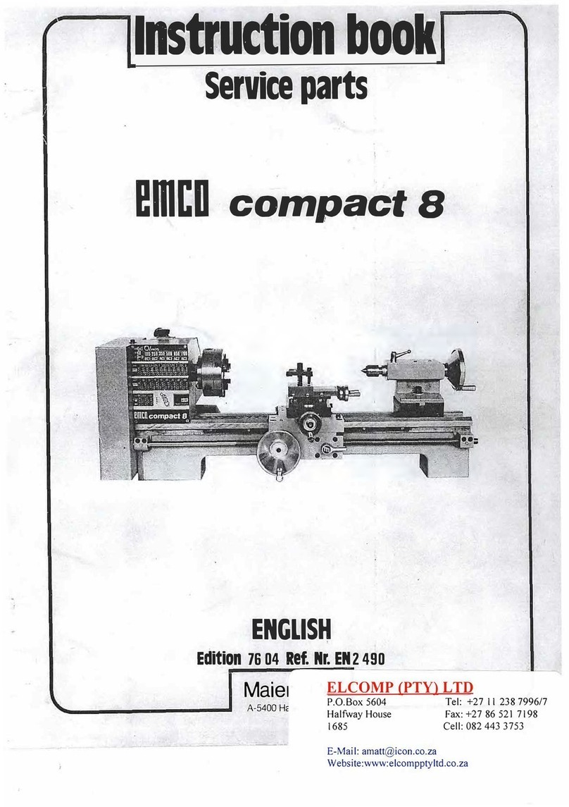 Emco compact 8 Instruction book / parts list