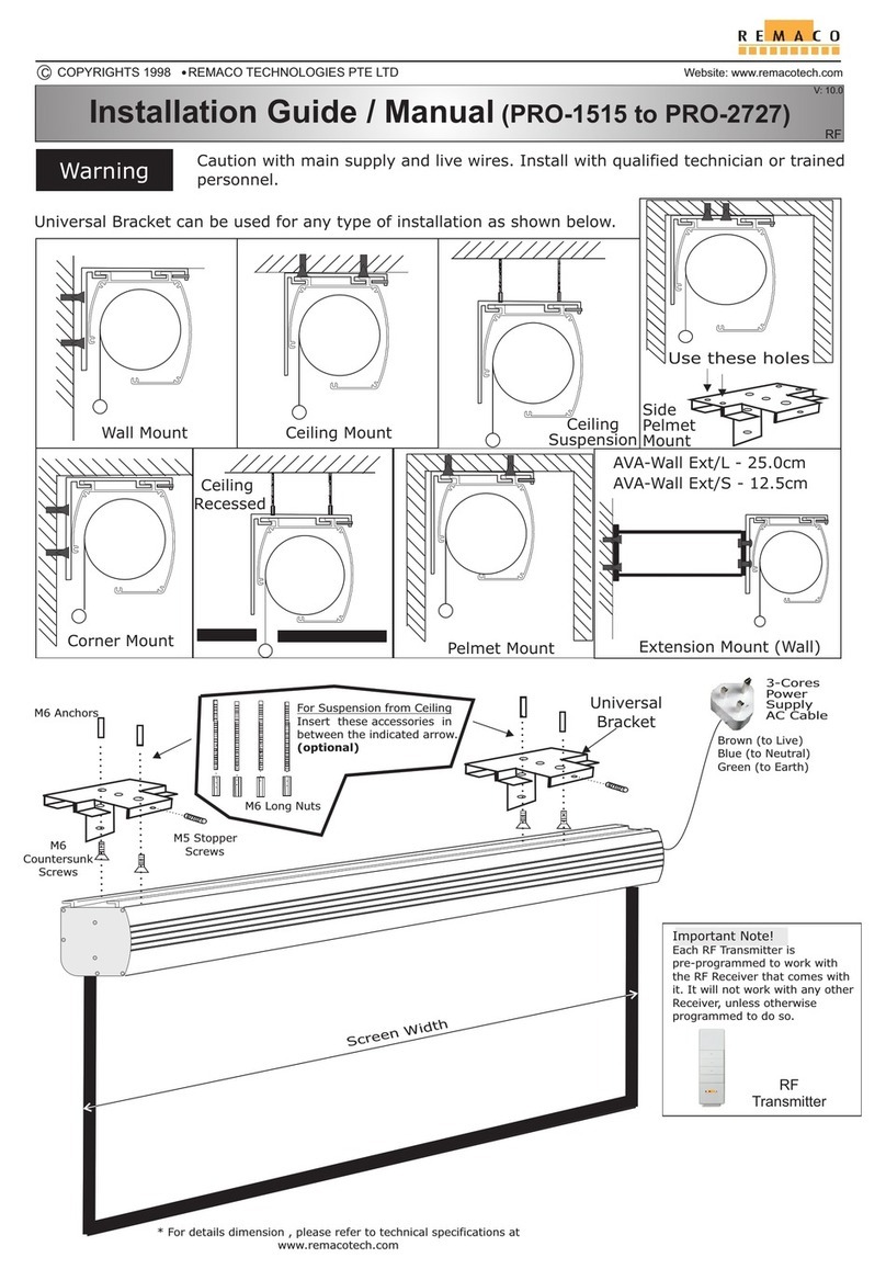 Remaco PRO-1515 Installation guide & manual