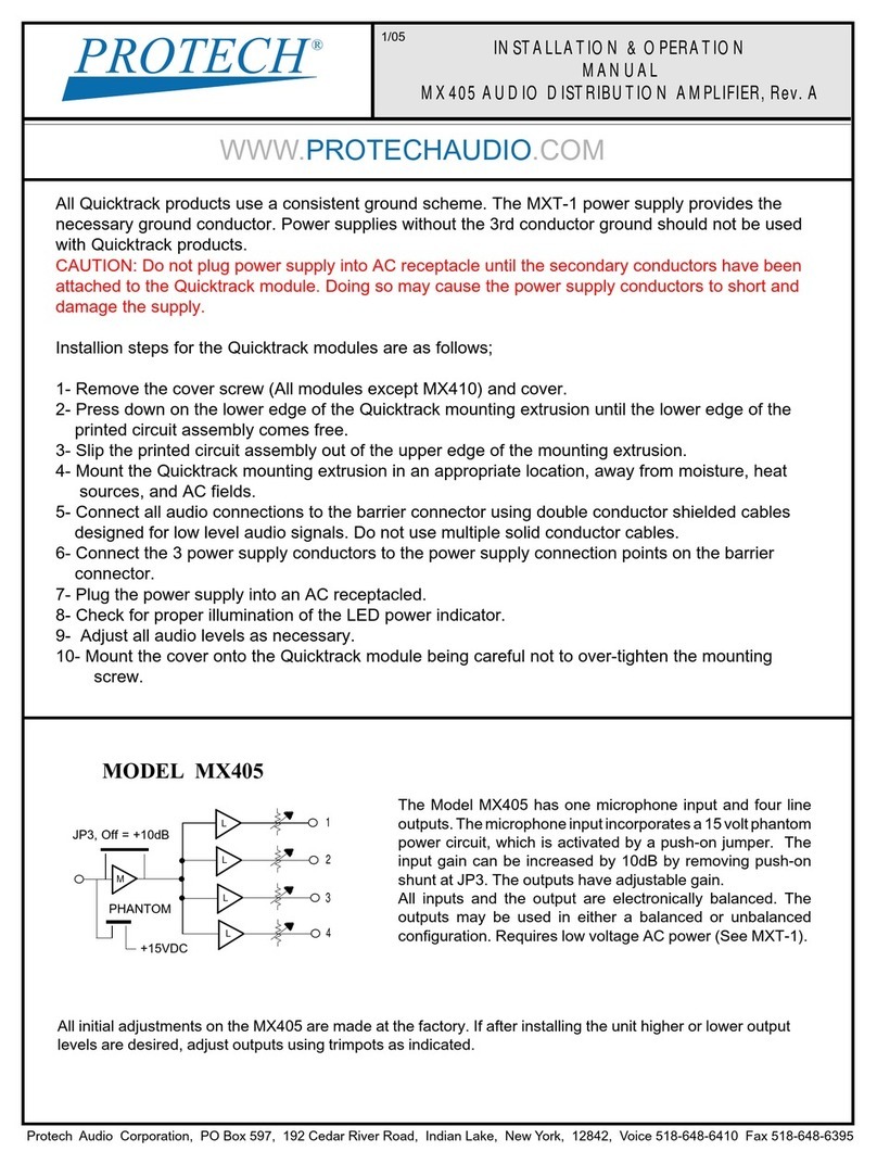 protech MX405 User manual